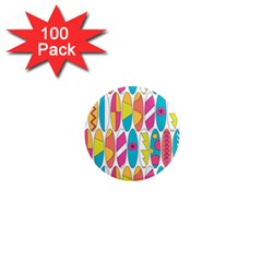 Mini Rainbow Colored Waikiki Surfboards  1  Mini Magnets (100 pack) 