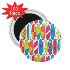 Mini Rainbow Colored Waikiki Surfboards  2.25  Magnets (100 pack) 