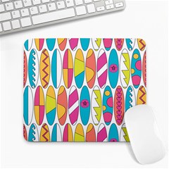 Mini Rainbow Colored Waikiki Surfboards  Large Mousepads by PodArtist