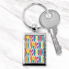 Mini Rainbow Colored Waikiki Surfboards  Key Chains (Rectangle) 