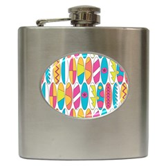 Mini Rainbow Colored Waikiki Surfboards  Hip Flask (6 oz)