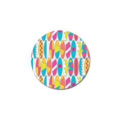 Mini Rainbow Colored Waikiki Surfboards  Golf Ball Marker