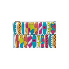 Mini Rainbow Colored Waikiki Surfboards  Cosmetic Bag (Small)