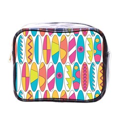 Mini Rainbow Colored Waikiki Surfboards  Mini Toiletries Bag (one Side) by PodArtist