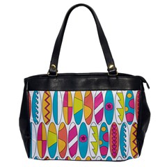 Mini Rainbow Colored Waikiki Surfboards  Oversize Office Handbag by PodArtist