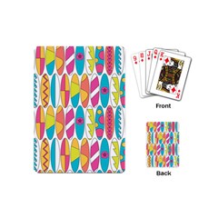 Mini Rainbow Colored Waikiki Surfboards  Playing Cards (mini) by PodArtist