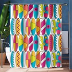 Mini Rainbow Colored Waikiki Surfboards  Shower Curtain 60  x 72  (Medium)  60 x72  Curtain