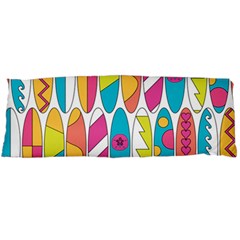 Mini Rainbow Colored Waikiki Surfboards  Body Pillow Case (Dakimakura)