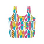 Mini Rainbow Colored Waikiki Surfboards  Full Print Recycle Bag (S) Front