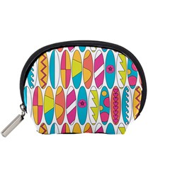 Mini Rainbow Colored Waikiki Surfboards  Accessory Pouch (Small)