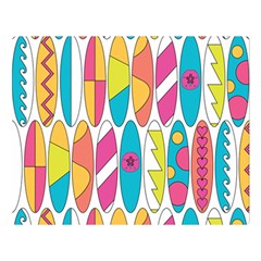 Mini Rainbow Colored Waikiki Surfboards  Double Sided Flano Blanket (Large) 