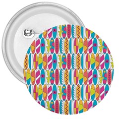 Rainbow Colored Waikiki Surfboards  3  Buttons by PodArtist