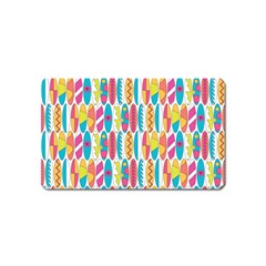 Rainbow Colored Waikiki Surfboards  Magnet (name Card) by PodArtist