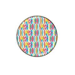 Rainbow Colored Waikiki Surfboards  Hat Clip Ball Marker (4 Pack) by PodArtist