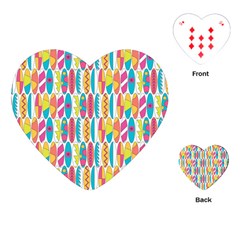 Rainbow Colored Waikiki Surfboards  Playing Cards (heart) by PodArtist