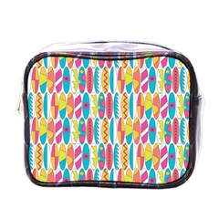 Rainbow Colored Waikiki Surfboards  Mini Toiletries Bag (one Side) by PodArtist