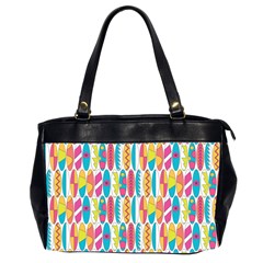 Rainbow Colored Waikiki Surfboards  Oversize Office Handbag (2 Sides) by PodArtist