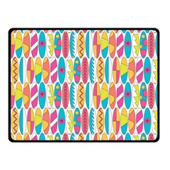 Rainbow Colored Waikiki Surfboards  Fleece Blanket (small) by PodArtist