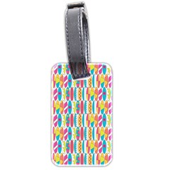 Rainbow Colored Waikiki Surfboards  Luggage Tags (two Sides) by PodArtist