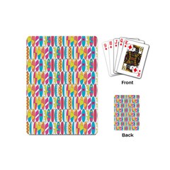 Rainbow Colored Waikiki Surfboards  Playing Cards (mini) by PodArtist