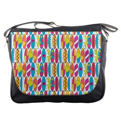 Rainbow Colored Waikiki Surfboards  Messenger Bag by PodArtist