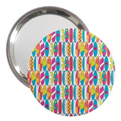 Rainbow Colored Waikiki Surfboards  3  Handbag Mirrors by PodArtist