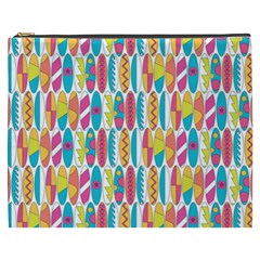 Rainbow Colored Waikiki Surfboards  Cosmetic Bag (xxxl) by PodArtist