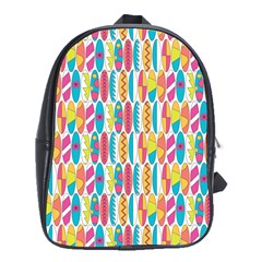 Rainbow Colored Waikiki Surfboards  School Bag (xl) by PodArtist