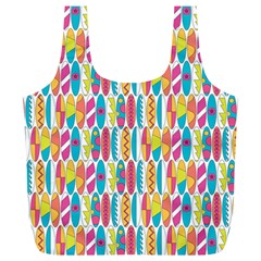 Rainbow Colored Waikiki Surfboards  Full Print Recycle Bag (xl) by PodArtist