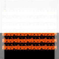 Orange And Black Spooky Halloween Nightmare Stripes Rectangular Jigsaw Puzzl by PodArtist