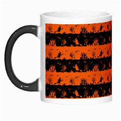 Orange And Black Spooky Halloween Nightmare Stripes Morph Mugs by PodArtist