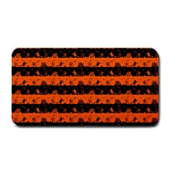 Orange And Black Spooky Halloween Nightmare Stripes Medium Bar Mats by PodArtist