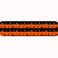 Orange And Black Spooky Halloween Nightmare Stripes Large Bar Mats by PodArtist