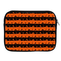 Orange And Black Spooky Halloween Nightmare Stripes Apple Ipad 2/3/4 Zipper Cases by PodArtist