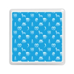 Oktoberfest Bavarian October Beer Festival Motifs In Bavarian Blue Memory Card Reader (square) by PodArtist