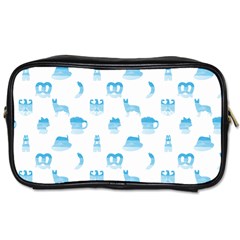 Oktoberfest Bavarian October Beer Festival Motifs In Bavarian Blue Toiletries Bag (one Side) by PodArtist