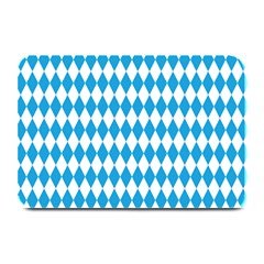 Oktoberfest Bavarian Blue And White Large Diagonal Diamond Pattern Plate Mats by PodArtist