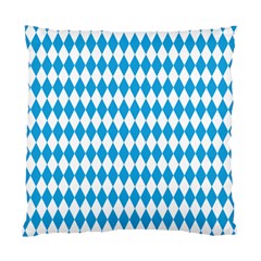 Oktoberfest Bavarian Blue And White Large Diagonal Diamond Pattern Standard Cushion Case (one Side) by PodArtist