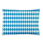 Oktoberfest Bavarian Blue and White Large Diagonal Diamond Pattern Pillow Case 26.62 x18.9  Pillow Case