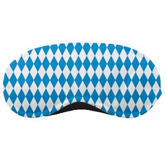 Oktoberfest Bavarian Blue And White Large Diagonal Diamond Pattern Sleeping Masks by PodArtist