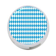 Oktoberfest Bavarian Blue And White Large Diagonal Diamond Pattern 4-port Usb Hub (one Side) by PodArtist