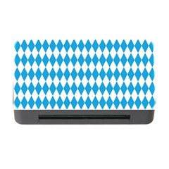 Oktoberfest Bavarian Blue And White Large Diagonal Diamond Pattern Memory Card Reader With Cf by PodArtist