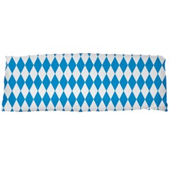 Oktoberfest Bavarian Blue And White Large Diagonal Diamond Pattern Body Pillow Case Dakimakura (two Sides) by PodArtist