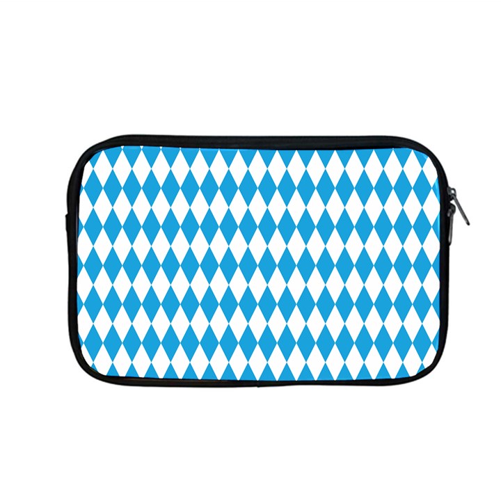 Oktoberfest Bavarian Blue and White Large Diagonal Diamond Pattern Apple MacBook Pro 13  Zipper Case