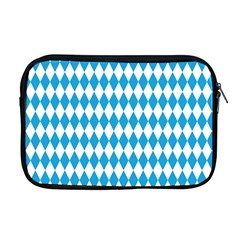 Oktoberfest Bavarian Blue And White Large Diagonal Diamond Pattern Apple Macbook Pro 17  Zipper Case by PodArtist