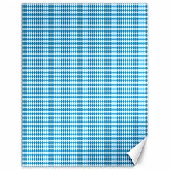 Oktoberfest Bavarian Blue And White Small Diagonal Diamond Pattern Canvas 12  X 16  by PodArtist