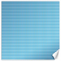 Oktoberfest Bavarian Blue And White Small Diagonal Diamond Pattern Canvas 20  X 20 