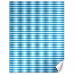 Oktoberfest Bavarian Blue And White Small Diagonal Diamond Pattern Canvas 18  X 24  by PodArtist