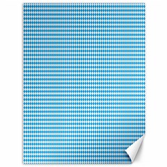 Oktoberfest Bavarian Blue And White Small Diagonal Diamond Pattern Canvas 36  X 48  by PodArtist