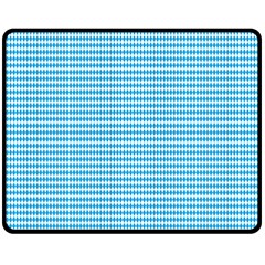 Oktoberfest Bavarian Blue And White Small Diagonal Diamond Pattern Fleece Blanket (medium)  by PodArtist